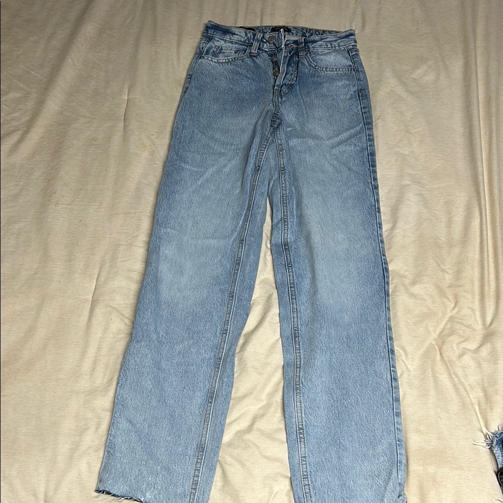 High rise straight jean